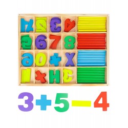 Деревянная игрушка:«Набор для счета», 24х18.5х0.5 см																																												
