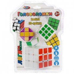 Логическая игра кубик + змейка 20,5*15,7*4см ИГРАЕМ ВМЕСТЕ в кор.2*72шт								