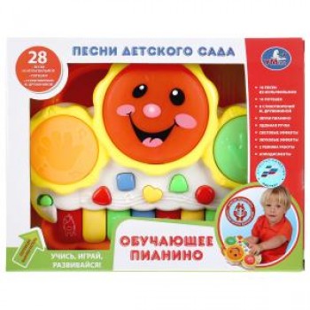 Обучающее пианино на бат. Стихотворения М.Дружининой,28 потешек и песен из м/ф.