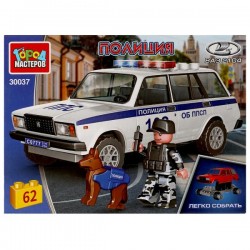 Конструктор lada-2104 ПОЛИЦИЯ, 62 дет. (легко собрать) Город мастеров в кор.80шт	