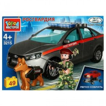 Конструктор LADA vesta РОСГВАРДИЯ, 49 дет. (легко собрать) Город мастеров в кор.80шт	