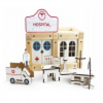 Деревянный конструктор на магнитах " Госпиталь" ТМ Zevs-toys 66 дет