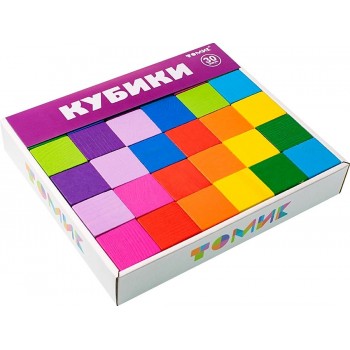 Кубики Цветные 30 штук