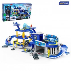 Парковка «Полицейский участок», с металлическими машинкой и вертолётом 									