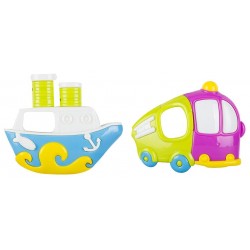 Набор погремушек 2 шт "Кораблик и грузовичок", 