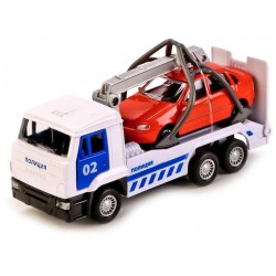Машина металл KAMAZ ЭВАКУАТОР, 12 см, дв., инерц.+ машинка								