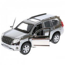 Машина металл TOYOTA PRADO ХРОМ СЕРЕБРИСТЫЙ, 12см
