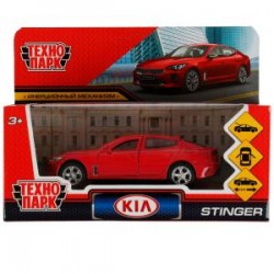 Машина металл KIA STINGER длина 12 см, двери, багаж., инерц, красный, кор. Технопарк в кор.2*36шт								"