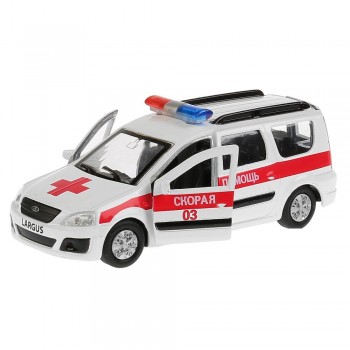 Машина металл LADA LARGUS СКОРАЯ, 12 см, двери, багаж