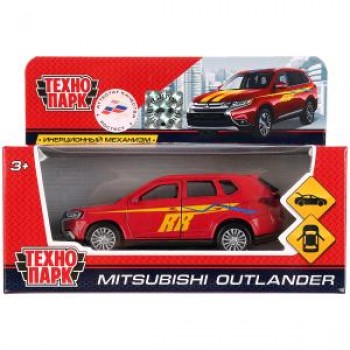 Машина металл MITSUBISHI OUTLANDER СПОРТ 12 см, двери, багаж, инерц, кор Технопарк в кор.2*36шт										
