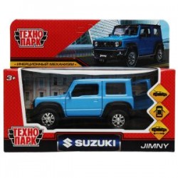Машина металл SUZUKI JIMNY 11,5 см, двери, багаж, инерц, синий, кор. Технопарк в кор.2*36шт	