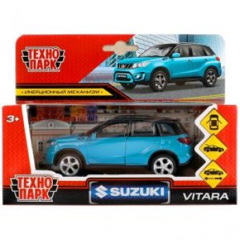 Машина металл SUZUKI VITARA S 2015 12 см, двери, багаж, инерц, СИНИЙ, кор. Технопарк в кор.2*36шт	