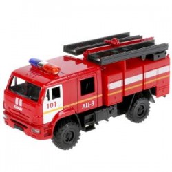 Машина металл свет-звук KAMAZ 43502 ПОЖАРНАЯ АЦ 15 см