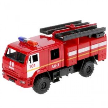 Машина металл свет-звук KAMAZ 43502 ПОЖАРНАЯ АЦ 15 см