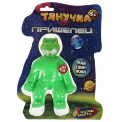 Игрушка антистресс тянучка пришелец зеленый, в блистере ИГРАЕМ ВМЕСТЕ в кор.48шт